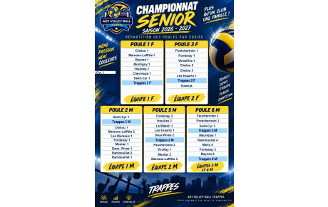 La saison 2026-2027 est lancée pour notre championnat senior ! 🏐💙💛