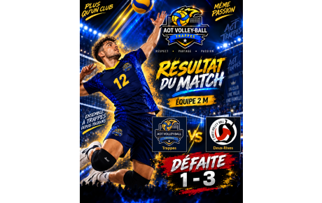 🏐 Résultat du match – Équipe 2 Masculine