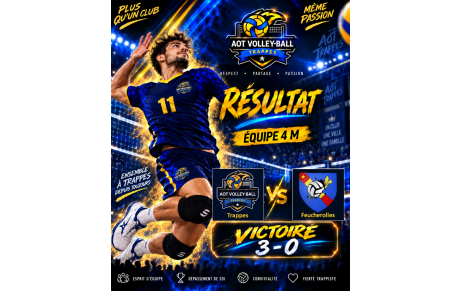 🏐 Victoire pour l’Équipe 4 Masculine ! 💙💛
